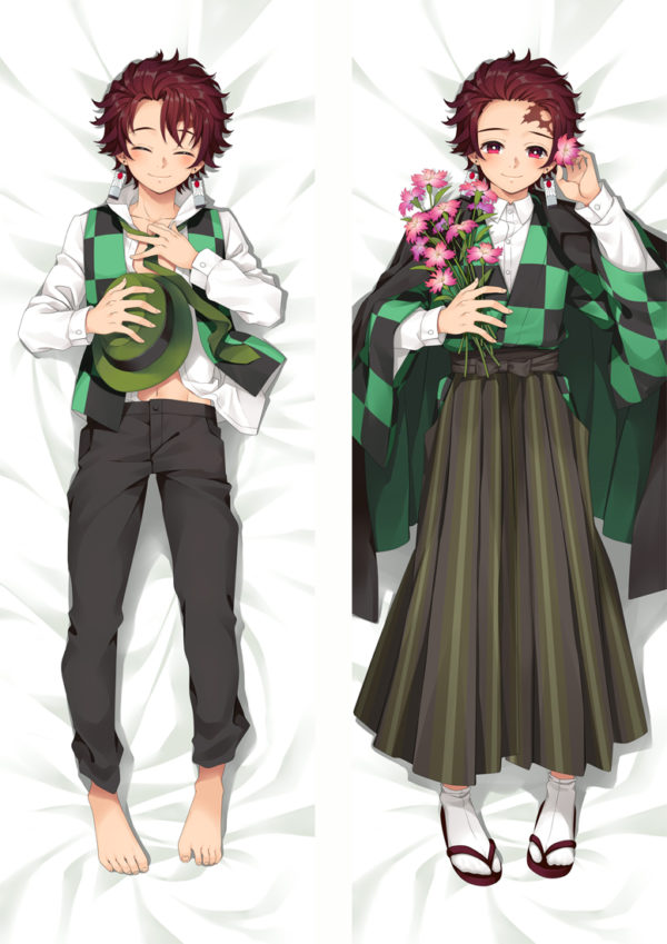 Casemaka.com | Custom Best 160*50cm Authorized 2WT Tanjirou Kamado - Kimetsu no Yaiba Dakimakura Anime Hugging BodyPillow Waifu