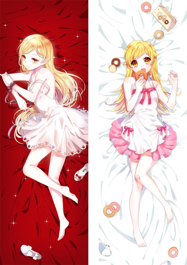 Casemaka.com | Custom Best 160*50cm Authorized 2WT Shinobu Oshino - Bakemonogatari Dakimakura Anime Hugging BodyPillow Waifu